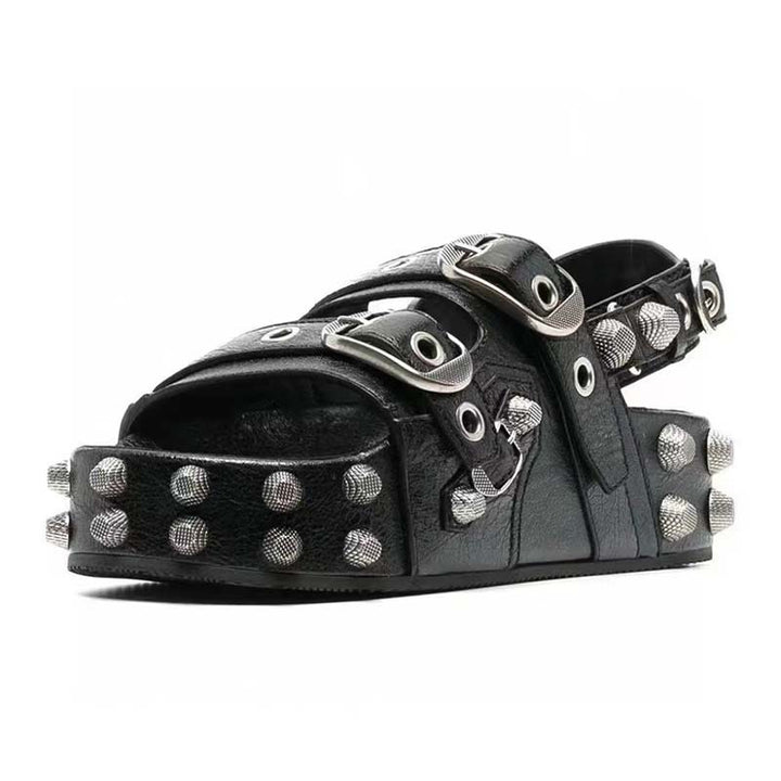 Femme Spids Platform Slide Sandaler Stilla