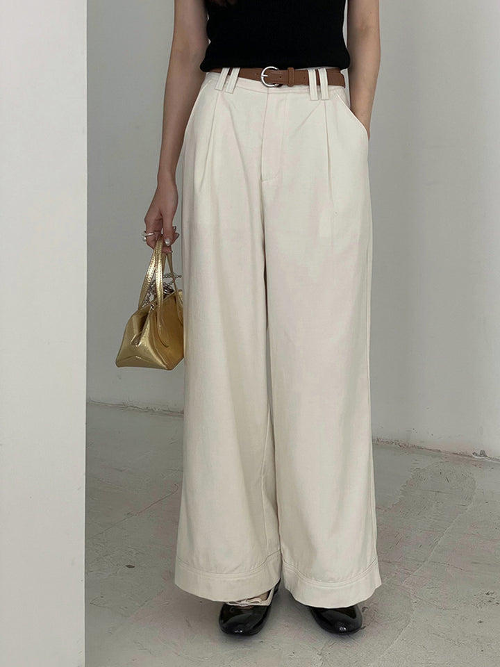 Dame bred High-Waist jakkebukser med imponerende snit og elegant talje Stilla