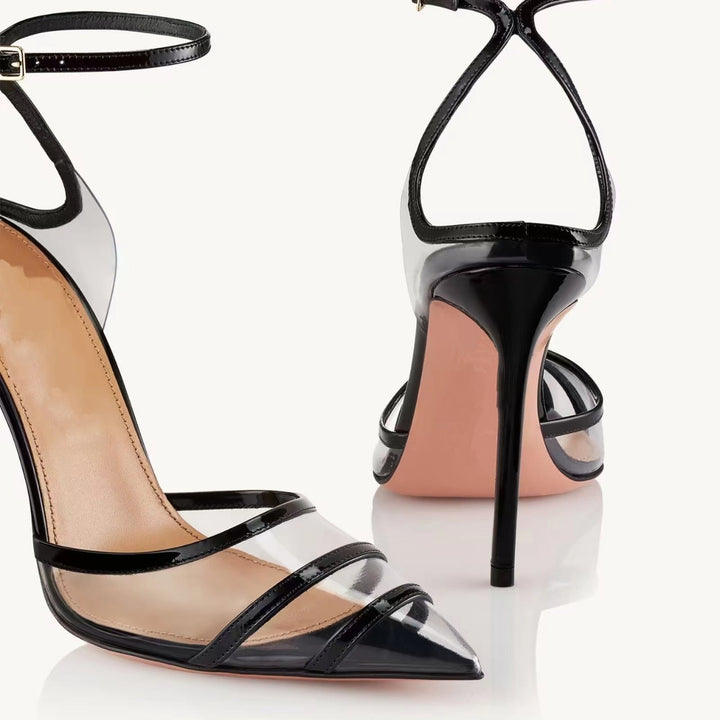 Femme Strappy Clear Heeled Sandaler Stilla