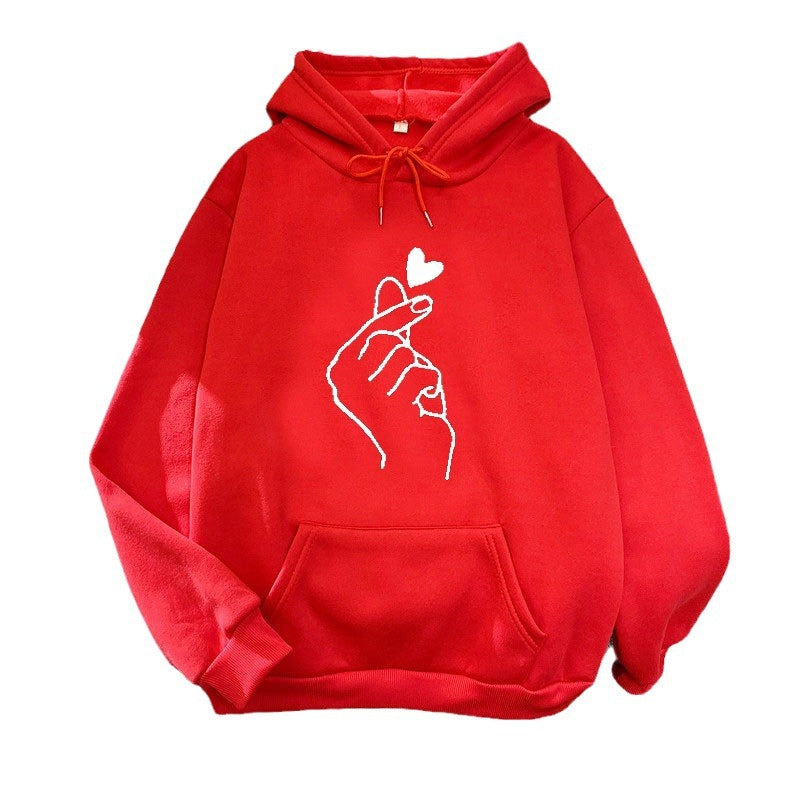 Kvinders hoodie med kreativ håndgrafik Skovae