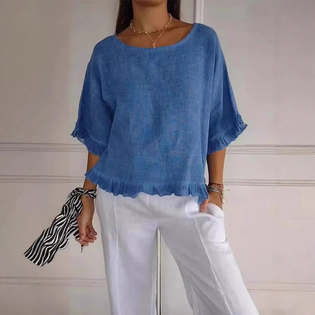 Femme Relaxed Fit Rødfald Top Stilla