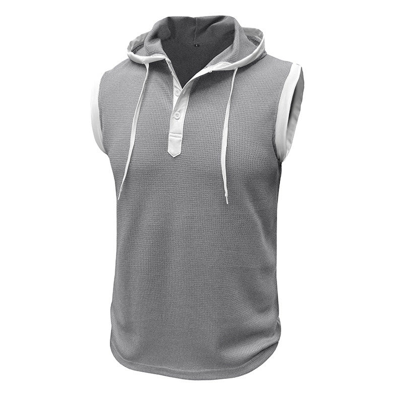 Herre Sporty Ærmeløst T-Shirt med Hætte Stilla