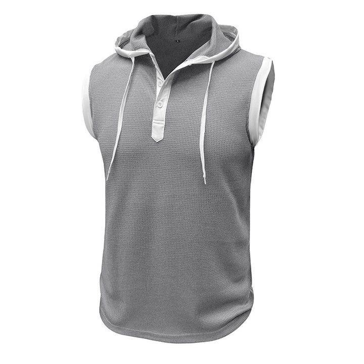 Herre Sporty Ærmeløst T-Shirt med Hætte Stilla