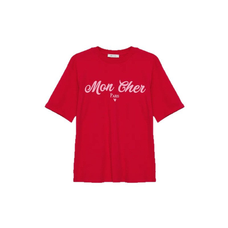 Dame Oversized T-shirt med stilfuld skrift Stilla