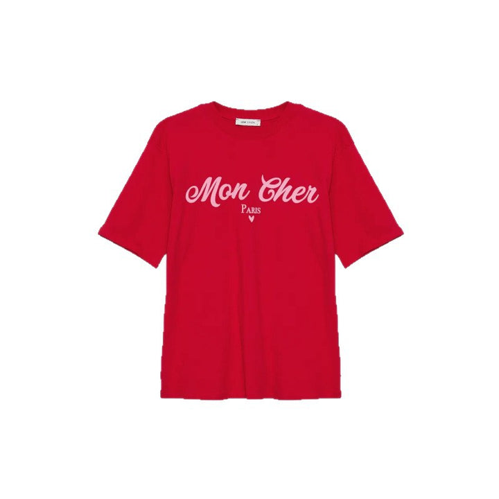 Dame Oversized T-shirt med stilfuld skrift Stilla