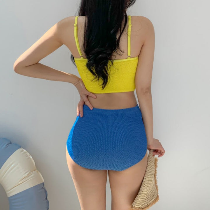 Kvinde Tekstureret Cropped Top med justerbare stropper Stilla