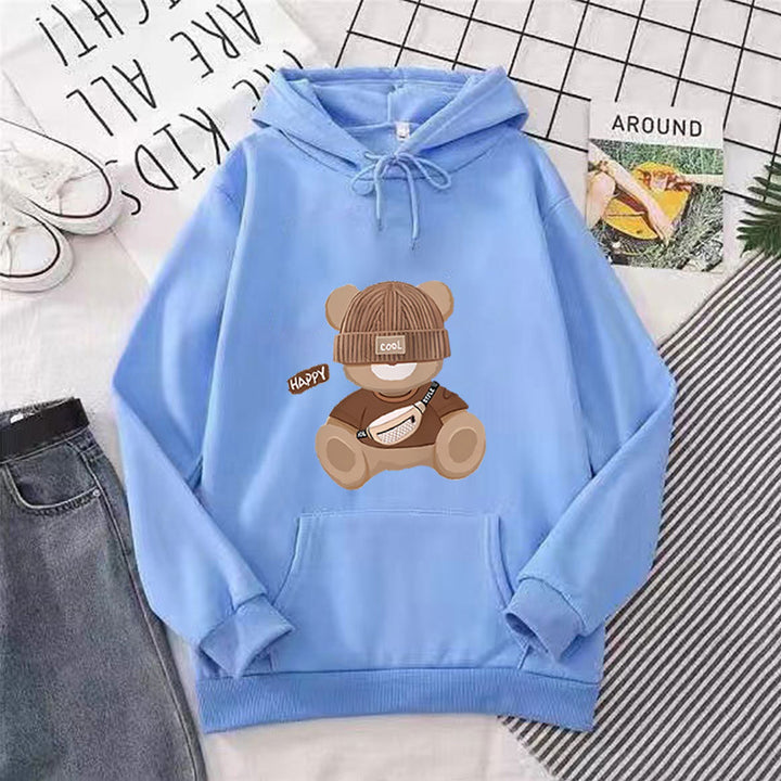 Dame hoodie med unikt bjørnemotiv Skovae