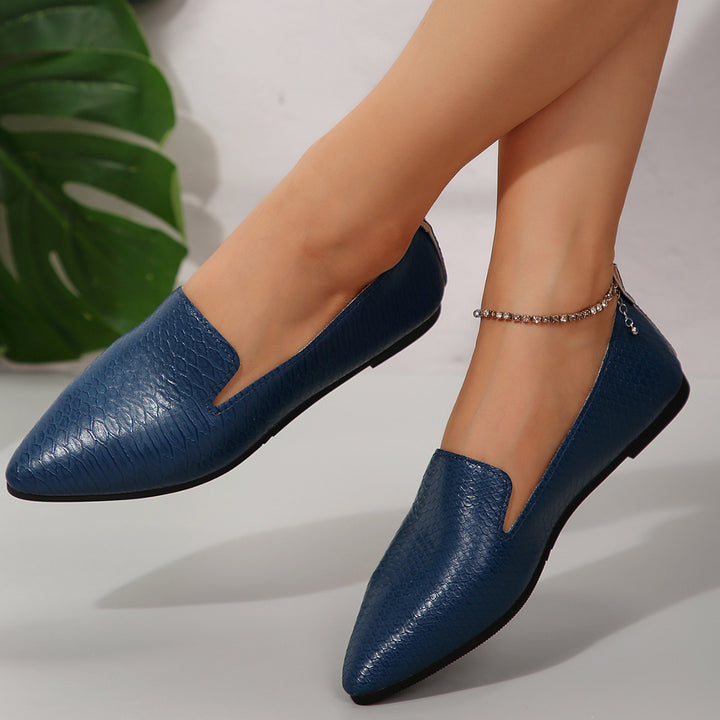 Damer Elegante Ballerinas i skællignende design med komfortabelt fodseng Stilla