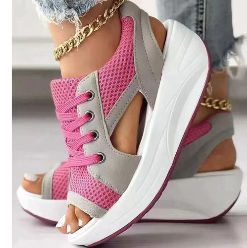 Dame Sporty Sandaler med luftige Mesh-indsatser og behagelig plateau Stilla
