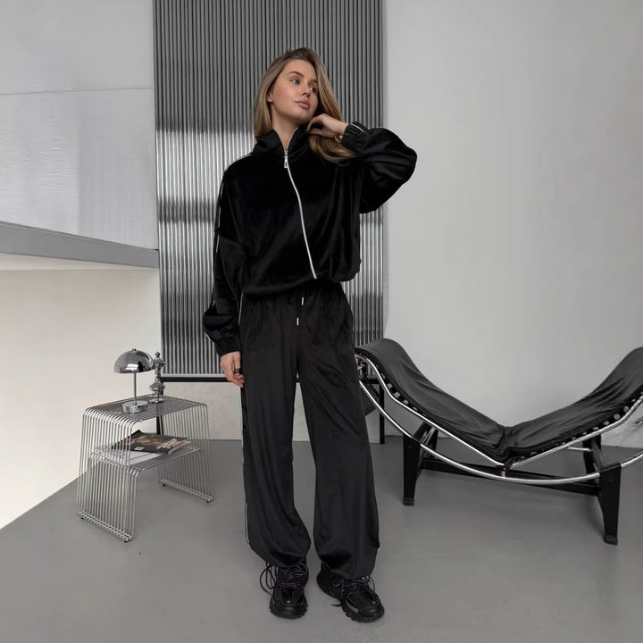 Kvinder sporty satin træningstøj Skovae