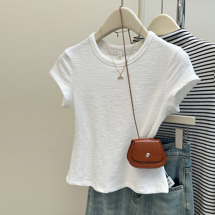 Dame Kortærmet Relaxed Fit Basic T-Shirt Stilla