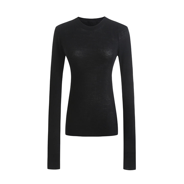 Dame langærmet rib-T-shirt Stilla
