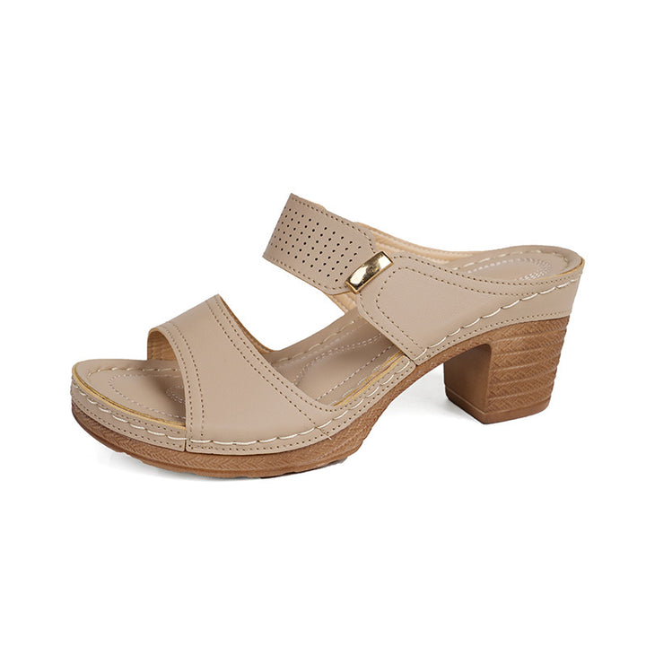 Dame Plateau-Sandaler med elegant rem og komfortabelt fodseng Stilla