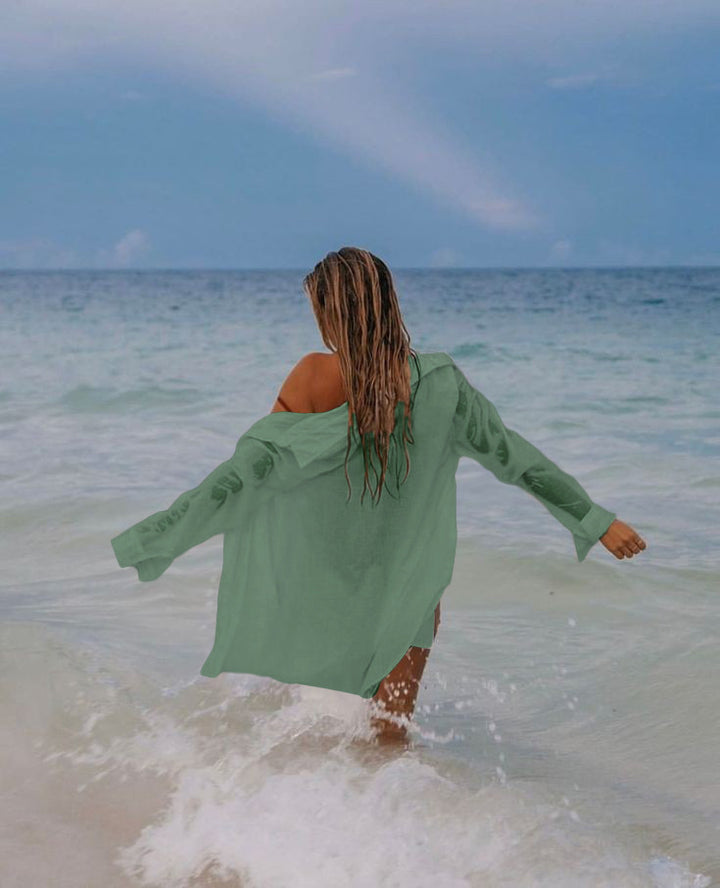Dame Let Bindebælte Strandbluse Stilla