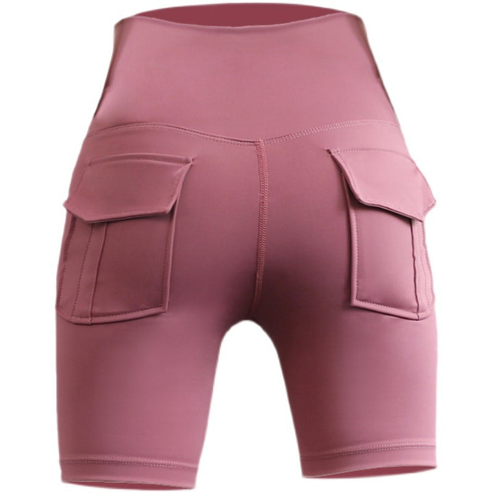 Dame Sporty High-Waisted Cykelbukser med praktiske lommer og figurformende snit Stilla