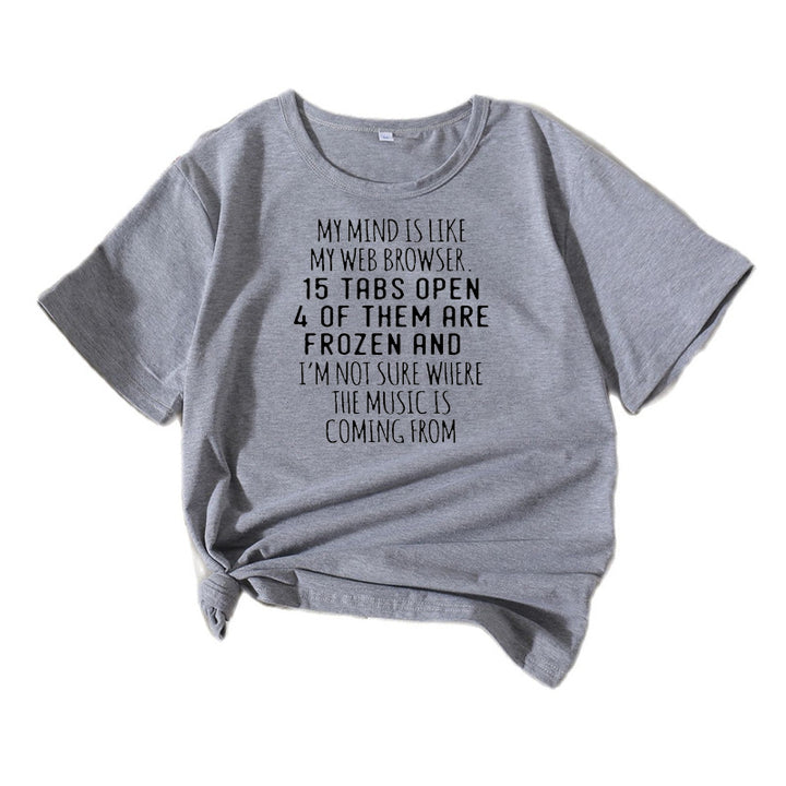 Dame Casual Komedie Grafik T-shirt Stilla