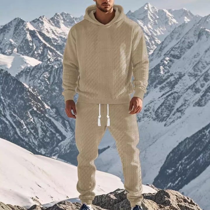 Herrer Sporty Hooded Sweatset med struktureret design og praktiske lommer Stilla