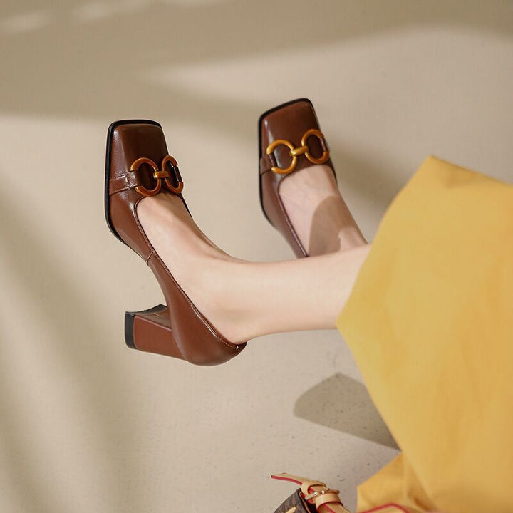 Femme Stilfulde Blokhæls Pumps Stilla