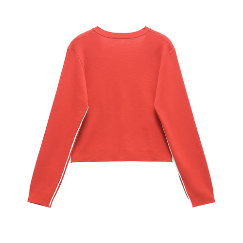 Dame V-hals Knap Cardigan Pullover Stilla