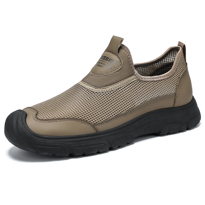 Dame Lettere Slip-On Sneakers med skridsikker sål og åndbart mesh-overmateriale Stilla