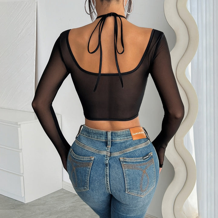 Dame Spids-Corset-Top med langærmet Stilla