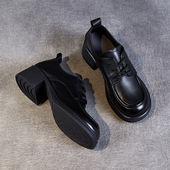 Dame Chunky-heel Snørebånd Oxford-sko med behageligt fodbed Stilla