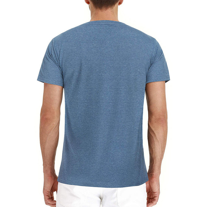 Herrer Rundhals T-shirt i åndbart blødt bomuldsblanding Stilla