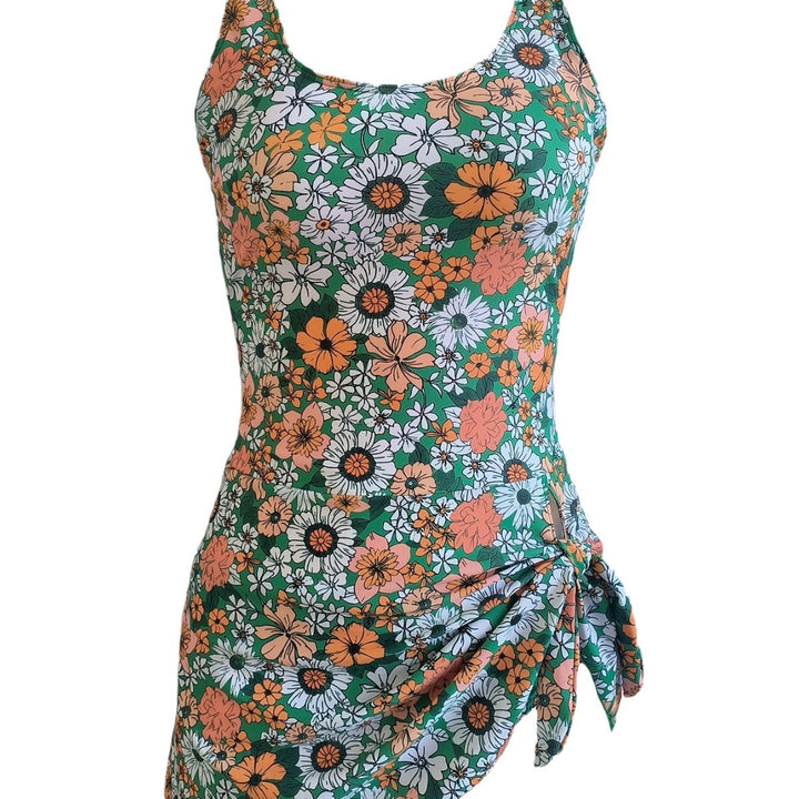 Dame One-Piece Badedragt med blomstret flæse design og åndbart materiale Stilla