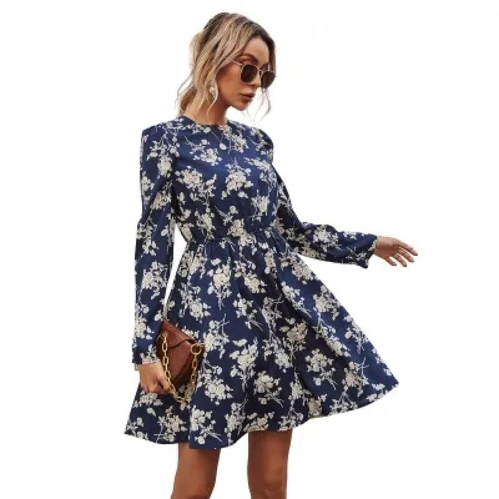 Dame blomsterprint mini kjole Stilla