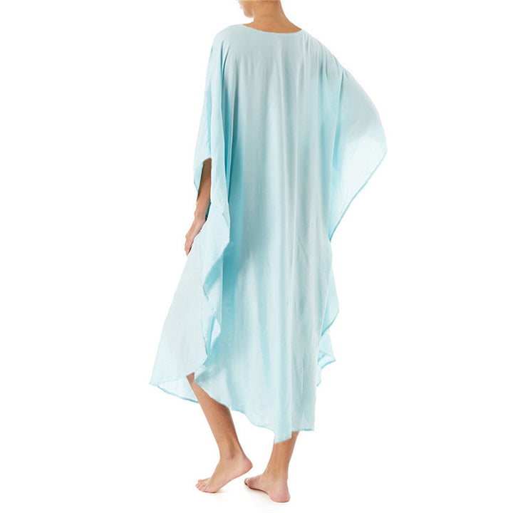 Dame elegant Kaftankjole med håndbroderet design Stilla