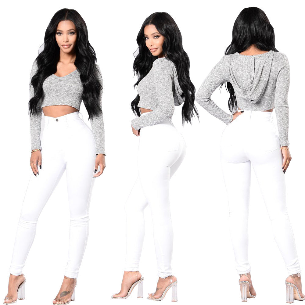 Dame Højtskårne Skinny Jeans med figursyet snit og elegant design Stilla