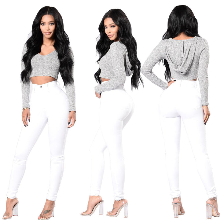 Dame Højtskårne Skinny Jeans med figursyet snit og elegant design Stilla