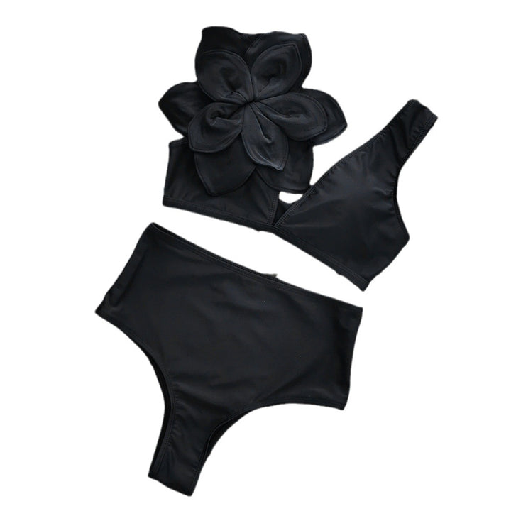 Dame Bikini-sæt med blomsteraccent og høj talje Stilla