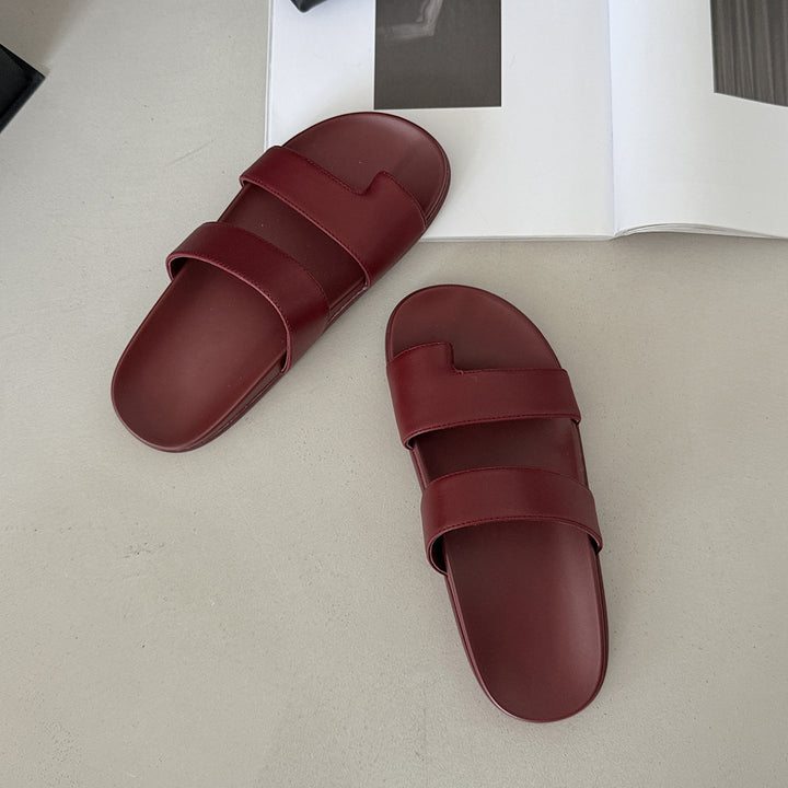 Femme Minimalist Dobbeltseler Slide Sandaler Stilla