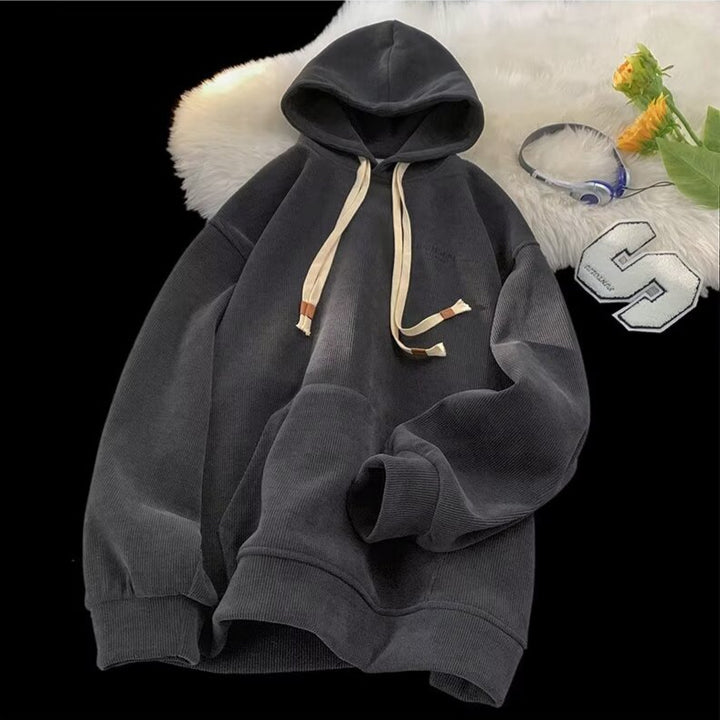 Herrer hættebluse med klassisk snit og afslappet design Stilla
