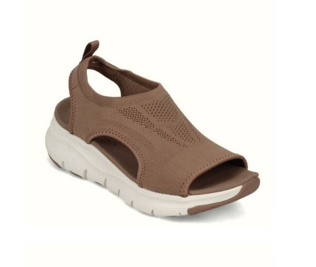 Dame Åndbare Strik Åben Tå Slipper Sandaler Stilla