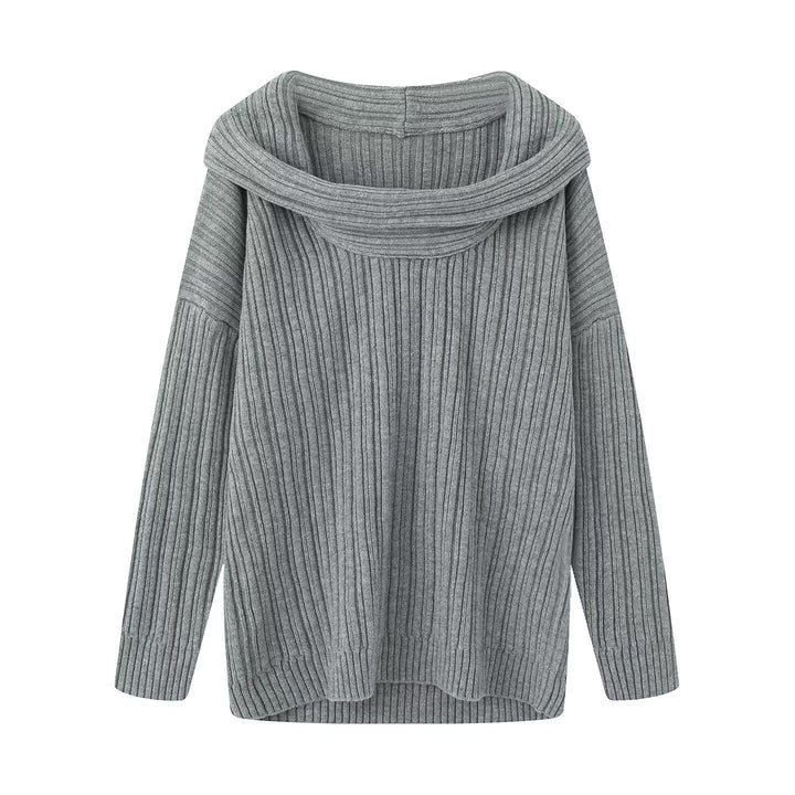 Kvinders chunky striktrøje med modevenlig turtle neck Stilla