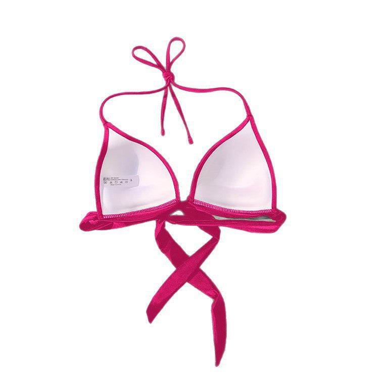 Dame Triangle-Bikini-Top med justerbare bånd Skovae