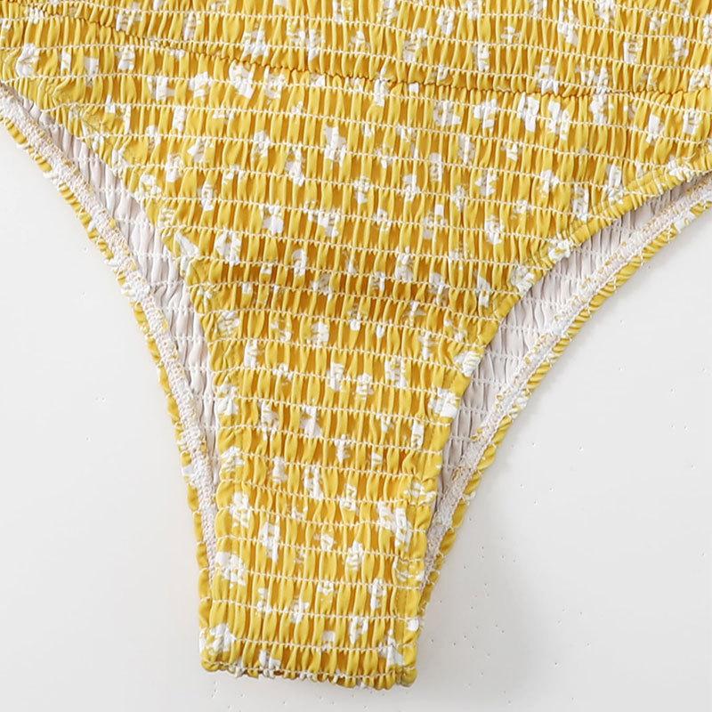 Dame Triangel-Bikini med elastisk rynkning og justerbare stropper Stilla
