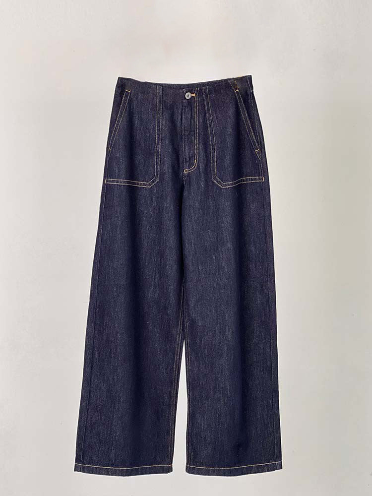Dame mode jeans med bred pasform og høj talje Stilla