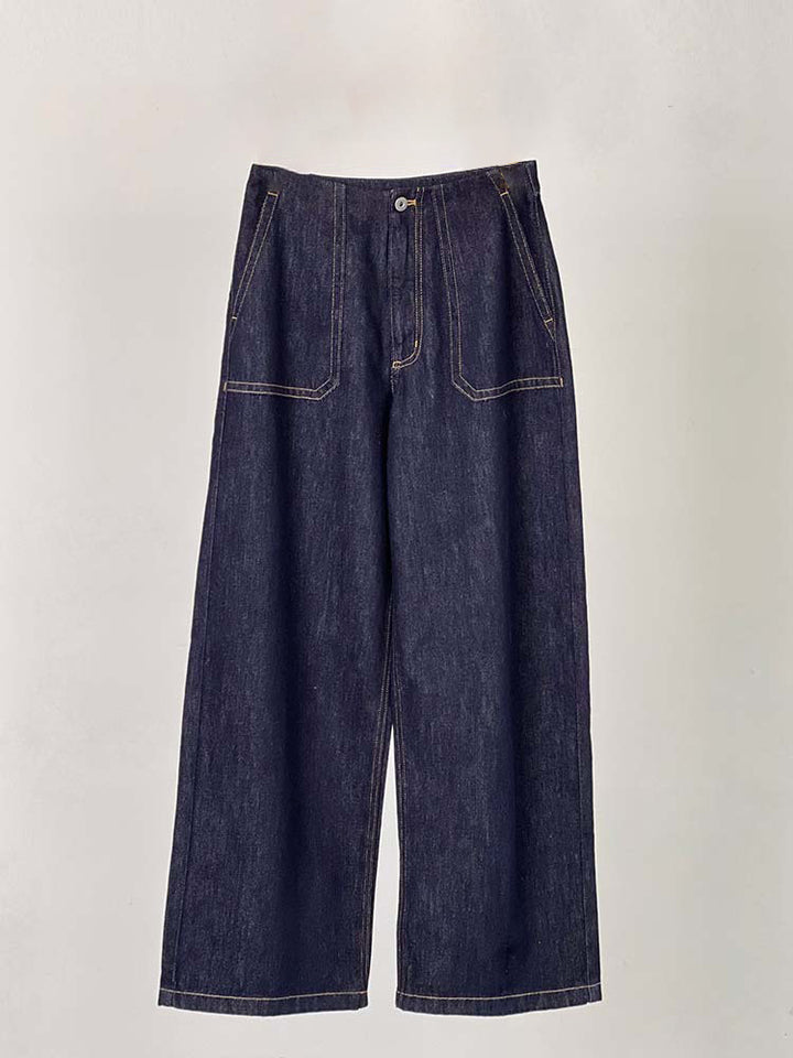 Dame mode jeans med bred pasform og høj talje Stilla
