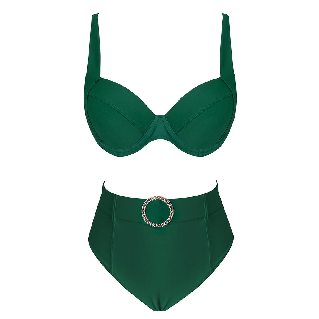 Dame bikini-sæt med elegant bustier-top og højtaljede trusser Stilla