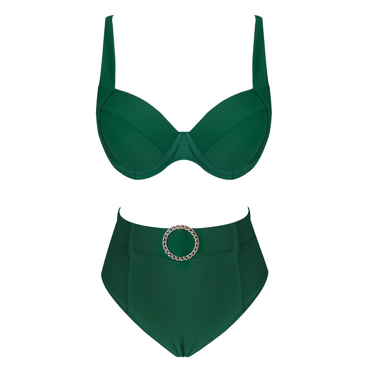 Dame bikini-sæt med elegant bustier-top og højtaljede trusser Stilla