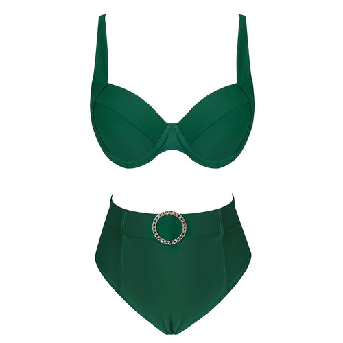 Dame bikini-sæt med elegant bustier-top og højtaljede trusser Stilla