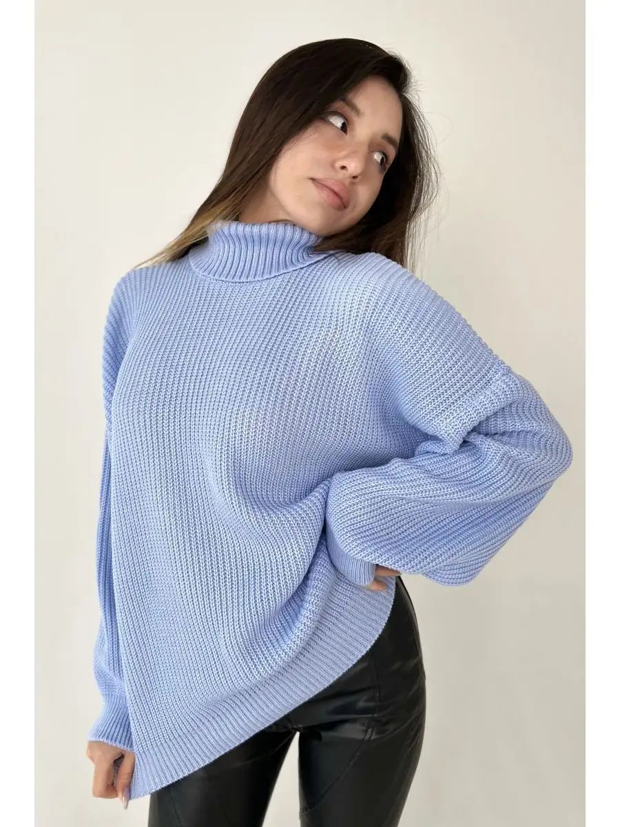 Dame hyggelig strikpullover med løs pasform og moderne design Stilla