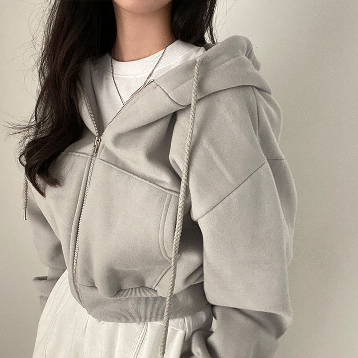 Kvinder's Cozy Hoodie med lynlås og hætte Stilla