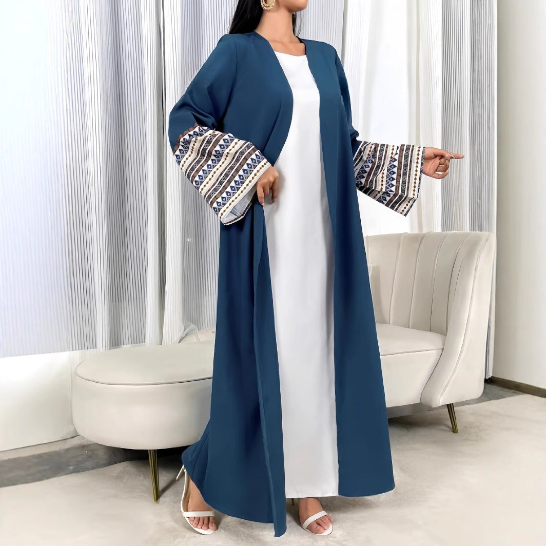 Dame Elegant Maxikjole med smart Cape og detalje-glade ærmer Stilla