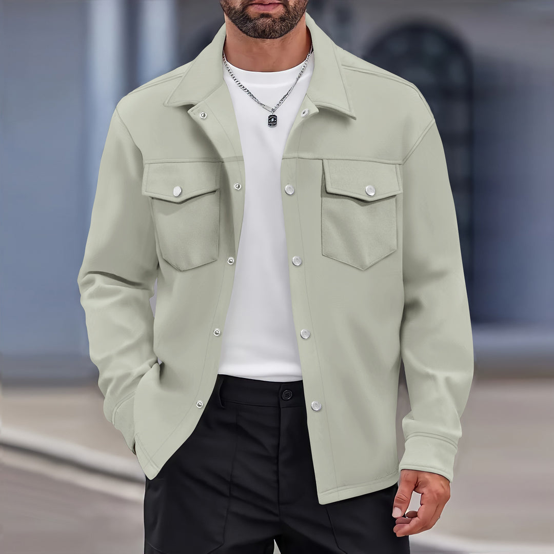 Herre casual overshirtjakke med praktiske lommer og moderne snit Stilla