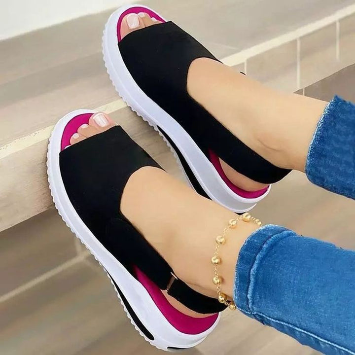 Dame Slip-On Sandaler med åben tåområde og skridsikker sål Stilla