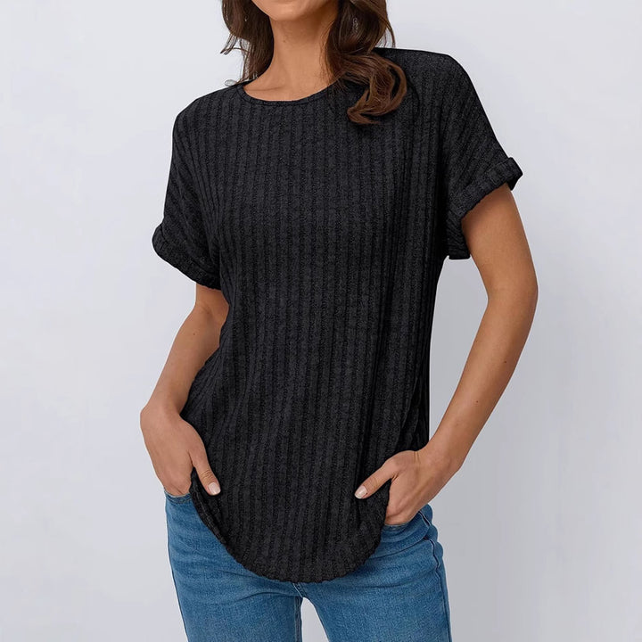 Dame Størrelse Struktur T-shirt Stilla
